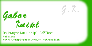 gabor knipl business card